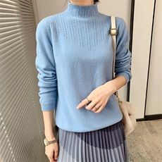 纯毛麦穗绞花女士羊毛衫秋冬保暖柔软舒适，女装羊毛衫，洁纯羊绒