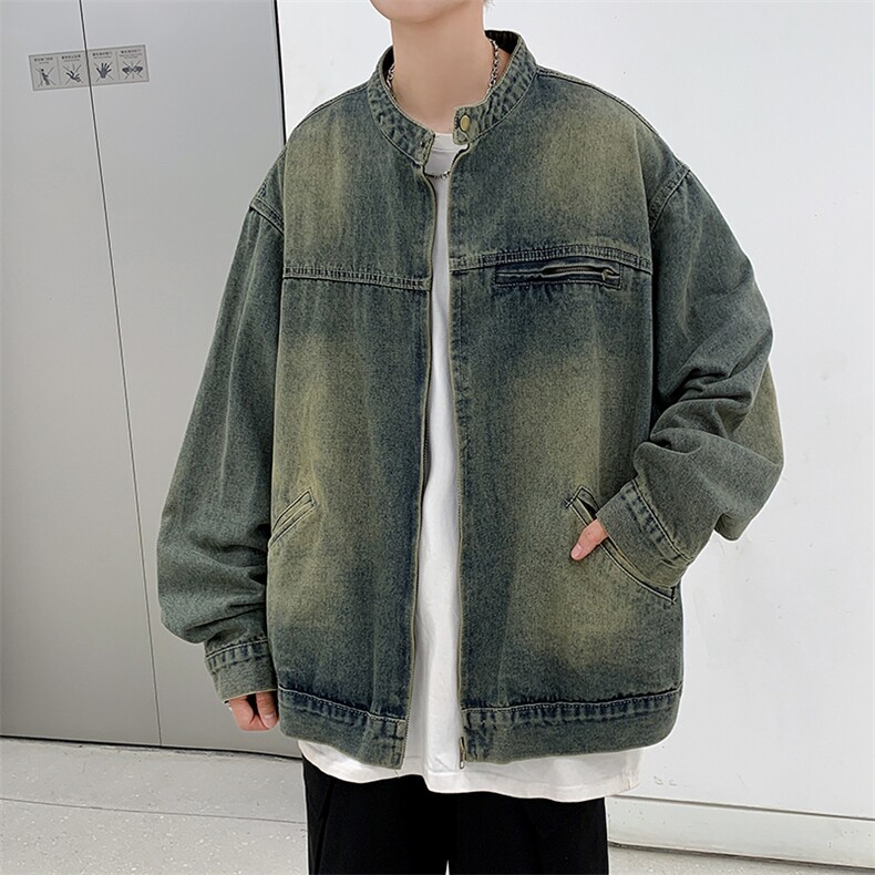 牛仔外套男春秋季痞帅炸街美式复古水洗做旧宽松休闲夹克JH06-P68,男装夹克,星座1008