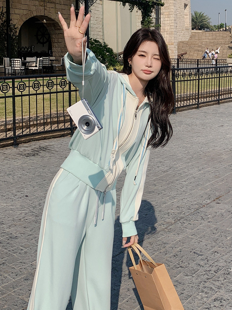 春现-时尚撞色运动风休闲卫衣套装B190-2819-P165-K228,女装套装/套裙,2B190