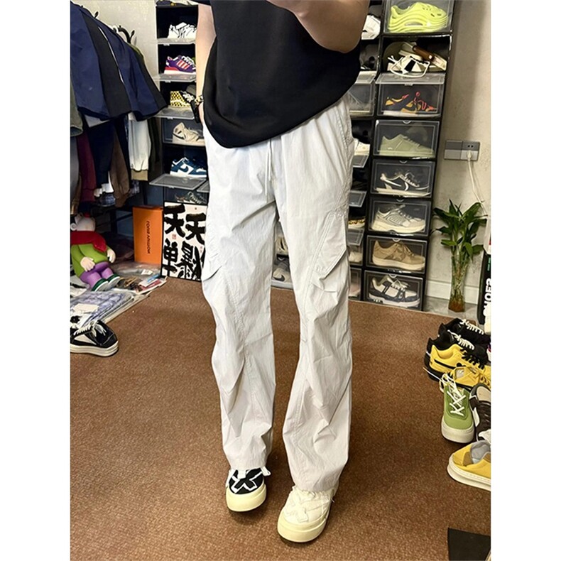 美式三防尼龙速干冰丝工装裤男夏季潮牌褶皱拼接冲锋裤XA237,男装工装外套,星座208-5