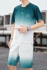 男士短袖裤休闲套装运动青少年韩版潮流帅气夏季衣搭配V9908-P45，男装T恤，星座509