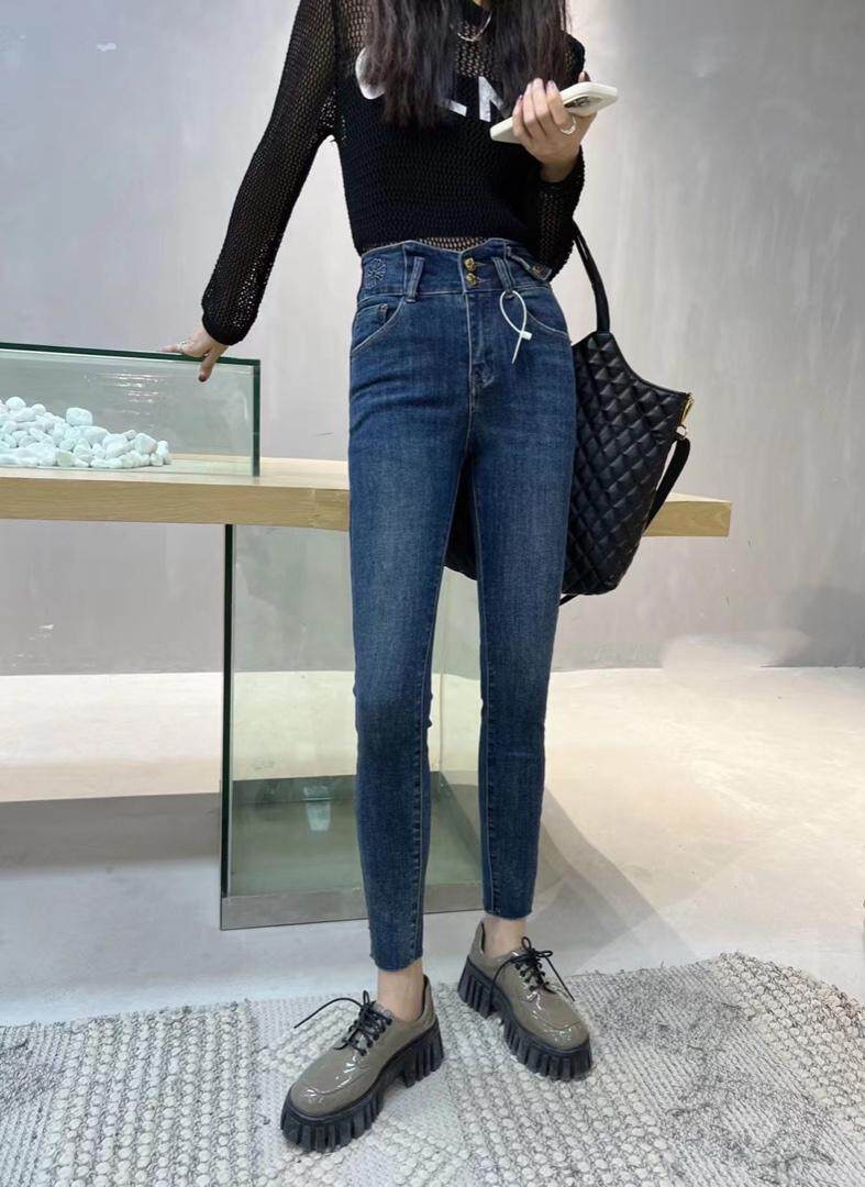 2022秋冬压花工艺牛仔小脚裤，其它，雪儿诱惑