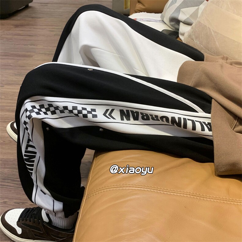 XZ616秋季新款拼接印花束脚加厚卫裤TY422P65控78,男装休闲裤,星座512A（原616）