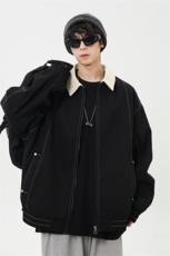秋季休闲痞帅工装翻领夹克潮流外套得物二开XZ301b-2-JK2585P78，男装夹克，星座301B-2（原A443-1）