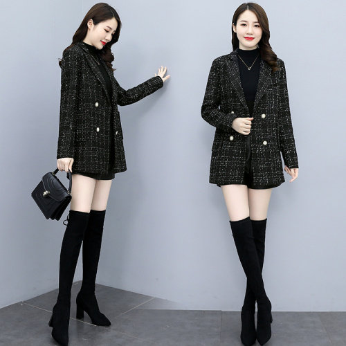 2021秋季时尚简约大方气质优雅收腰显瘦休闲修身百搭西装外套，女装西装，香水丽阁