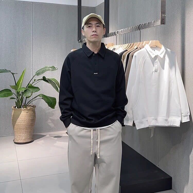 卫衣男春秋季2025新款宽松潮牌翻领衣服男款纯色百搭秋装运动上衣,男装卫衣,星座506A