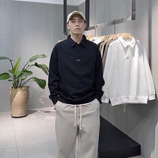 卫衣男春秋季2025新款宽松潮牌翻领衣服男款纯色百搭秋装运动上衣，男装卫衣，星座506A