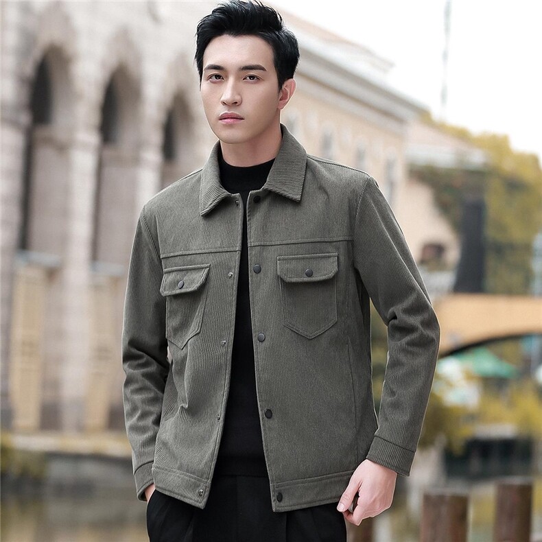JK877-P70商务休闲百搭上衣男款春秋款工装夹克大码外套,男装夹克,电商D310B-1
