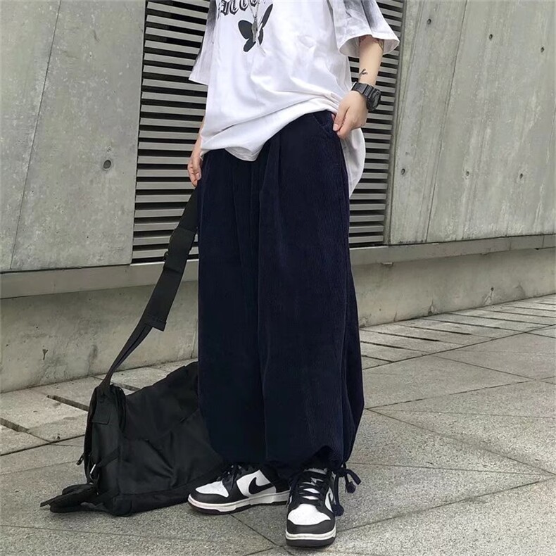 男春季潮流时尚休闲长裤灯芯绒阔腿裤K7054P35,男装休闲裤,星座1116-2