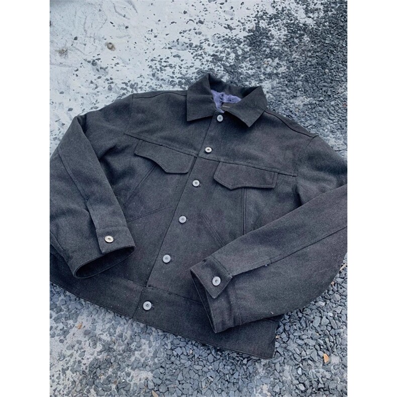 (非揭阳货)水洗帆布加绒军布仿兔毛夹克棉服男XZ514-2-MY34-P100,男装夹克,星座514-2(原B239)