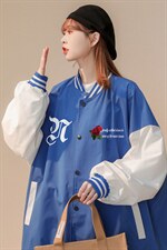 ！秋季新品玫瑰十字架ins潮牌印花棒球服夹克G73-P65控98--，男装夹克，A247A