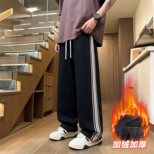 直筒工装裤男真超绒秋冬加绒加厚运动裤休闲长裤D016-P45加绒P50图片