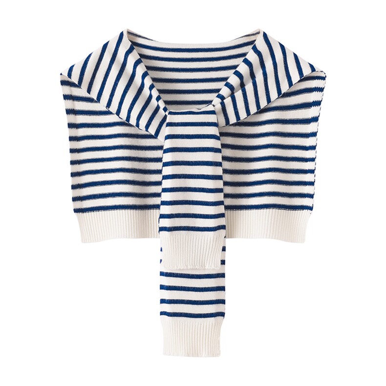 2025年秋季时尚百搭通勤简约条纹披肩，披肩，牧绒家园