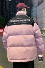 港风冬季时尚百搭宽松字母印花潮流棉服外套MY6250特批85控138，男装棉衣，电商A268A