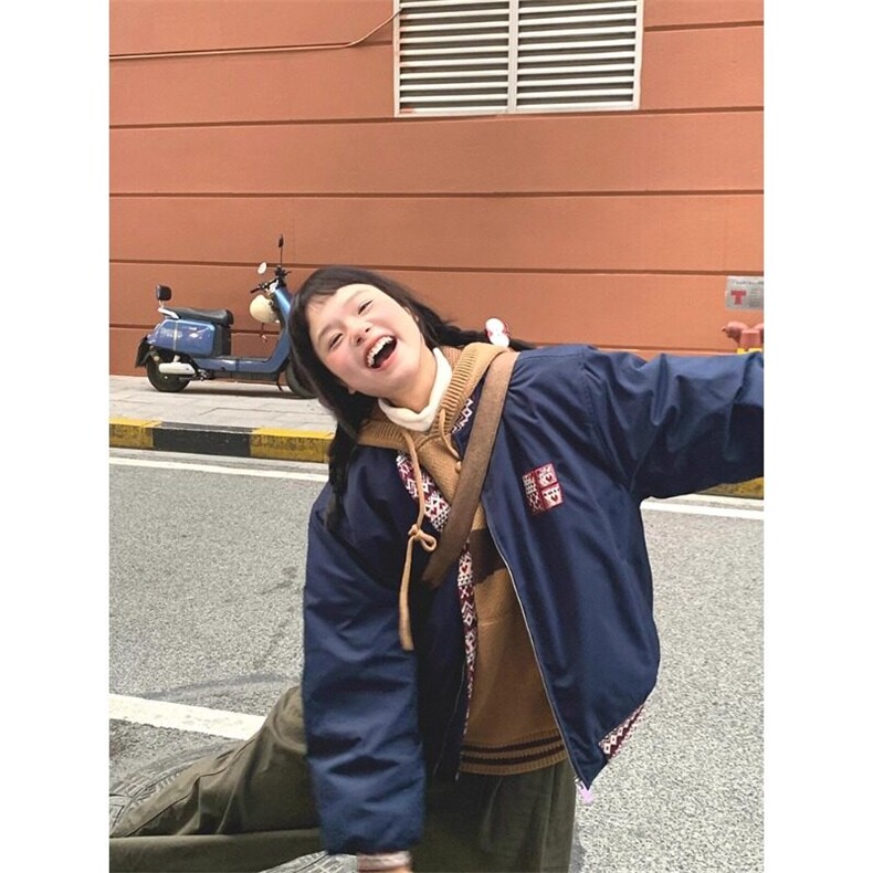 美式复古民族风夹克外套情侣潮牌高级感提花拼接情侣棒球服JK3004,男装夹克,电商D315
