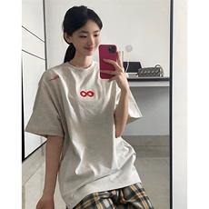 万针全刺绣解构设计260克重磅双纱纯棉高品质美式高街短袖T恤特35，男装T恤，电商A486-1