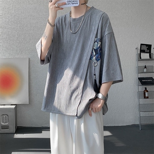 T10121-特批30 控58 百搭小熊吊坠冰丝短袖T恤夏季新款高品质大码图片