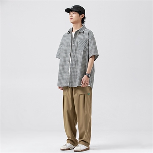外27-2GANYOU日系清新格子衬衫CS11-P70图片