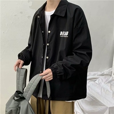 笑脸印花夹克2021秋ins潮流新款开衫运动翻领休闲外套JK1031-P40，男装夹克，星座1008
