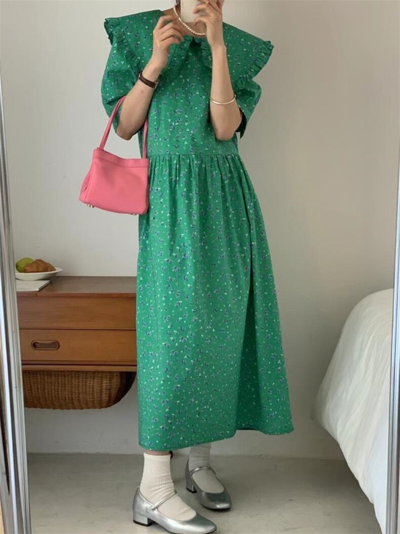 娃娃领不挑人连衣裙，女装连衣裙，raver