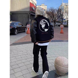 1506A/GA1920/P66春秋欧美高街夹克宽松棒球服oversize潮牌外套图片