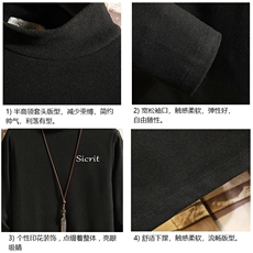 BT40098-P30加绒款-P40半高领长袖t恤男大码内搭打底衫男砖墙，男装T恤，电商A040A