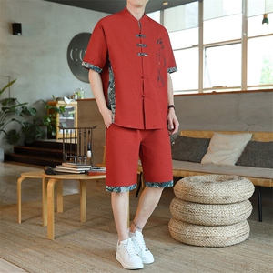 风休闲短裤套装图片