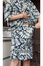 短袖衬衫男+短裤男套装男100%聚酯纤维M-5XL大码TZ78707P50控98，男装休闲套装，星座226-1