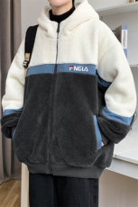 2024冬上新港风加绒加厚棉衣羊羔绒连帽外套男女986-P110控价158，男装棉衣，电商A441-1