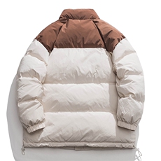 白底新款冬季时尚宽松字母印花潮流棉服外套MY5060特批P95控158，男装棉衣，电商A247-1