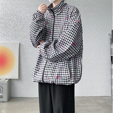 现货JK10068-特批55秋季大码灯芯印花高品质夹克外套宽松上衣，男装夹克，电商A059