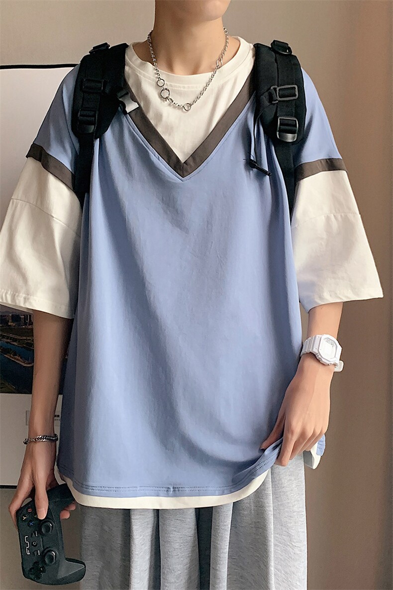 港风凯电商A088-DV5001-TP28100夏款宽松短袖T恤控48,男装T恤,电商A088