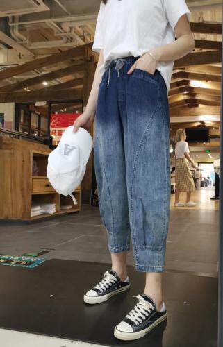 渐变色牛仔胯裤MLXL，女装，简 影