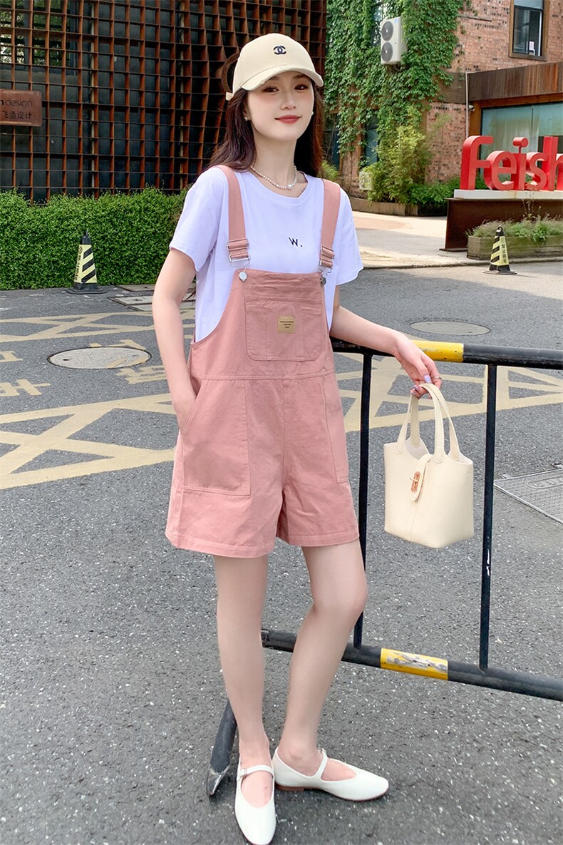 《现货已出》T恤+宽松休闲背带裤两件套套装,女装套装/套裙,MQ