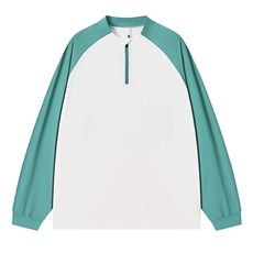 2025可二开美式拼色半拉链户外骑行服设计感长袖T恤TC3215-P50，男装T恤，星座717