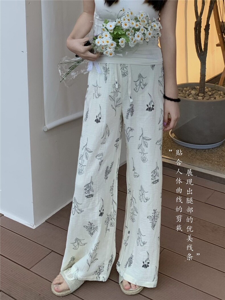 2025年秋季宽松松紧中腰直筒裤长裤时尚百搭,女装休闲裤,禾雯电商供货