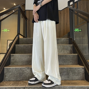 美式潮牌运动垂感阔腿裤夏季薄款宽松直筒长裤男 现货 K7914-P32图片