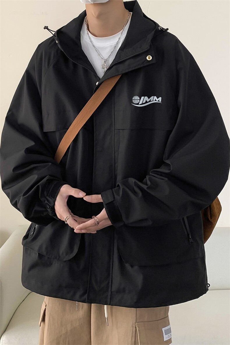 春季抖音品质防水连帽冲锋衣夹克外套TPF621特批P65控108,男装夹克,电商A268A