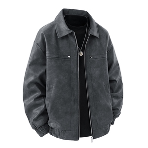 2026春季新款得物品质休闲皮夹克飞行服皮衣男外套PY2472-P50图片