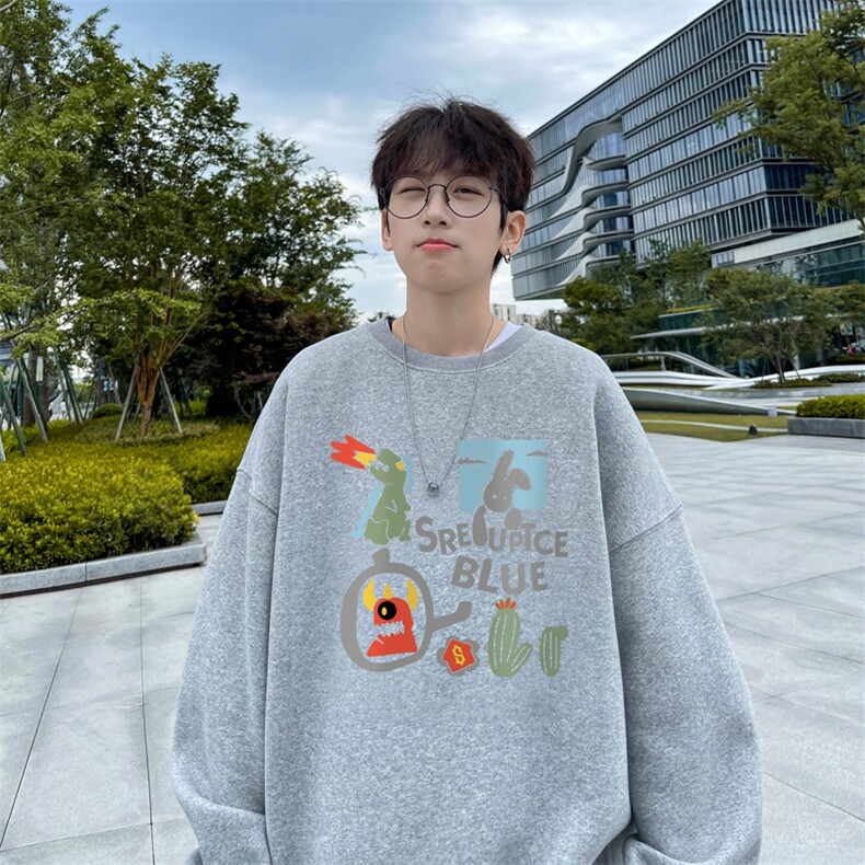 ！圆领卫衣男装港风长袖T恤男外套男WY236-特P23,男装T恤,电商B367
