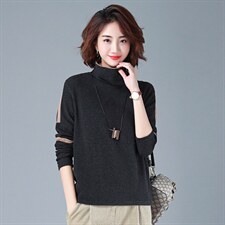 2021年春季新款潮韩版宽松显瘦堆堆领卫衣女春秋打底衫女棉百搭潮，女装卫衣/绒衫，简韵佳