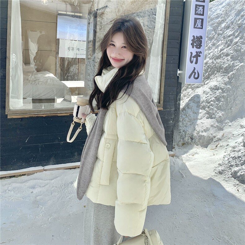 针织披肩90白鸭绒羽绒服女冬季2025新款俏皮减龄短款小个子巨好看,女装羽绒服,慧尚2-185