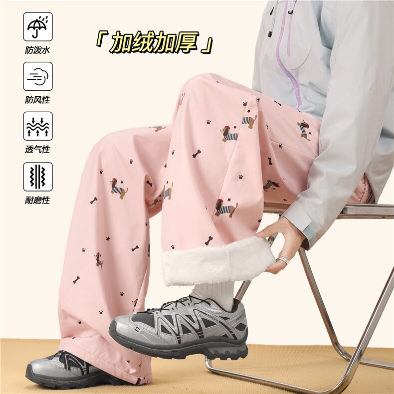 抖音品质美式满印三防加绒休闲冲锋裤B315-K25929JR-特p40控78,男装卫衣,电商B315