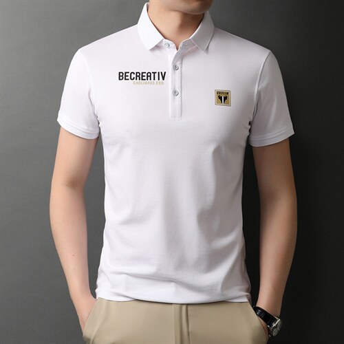 夏季新款男士翻领短袖t恤中年有领男装上衣服休闲POLO衫图片