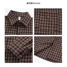 港风春款男女格子衬衫条纹纯棉衬衣CS20P45，男装衬衫，星座1013-1