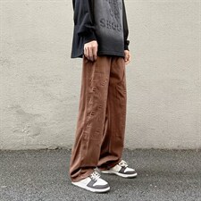 218-1-P45-K18537新款时尚休闲字母刺绣宽松潮男百搭裤，男装休闲裤，四季星座218-1