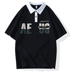 25065-特P40夏季休闲时尚T恤男短袖打底衫学生宽松翻领短袖POLO衫，男装T恤，电商D310B
