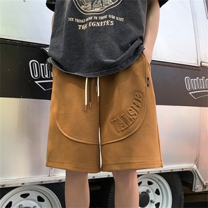 抖音品质小菠萝格复合运动休闲钢印印花短卫裤五分裤-DWK2308 P38图片