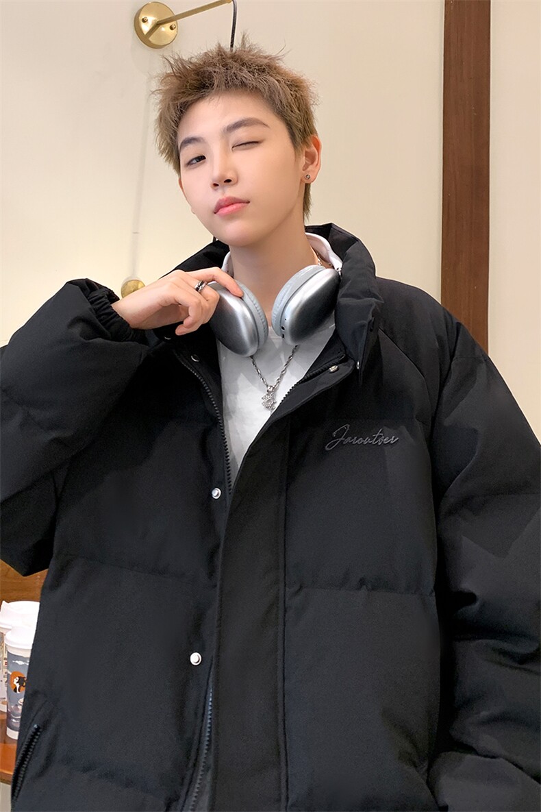 港风2024冬装宽松棉衣大码刺绣棉服棉袄冬季情侣外套男S282-P118,男装棉衣,电商A233-1
