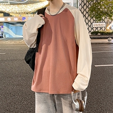 美式圆领卫衣男春秋季潮流宽松撞色插肩长袖外套WY0321-P35，女装短外套，星座308B-2